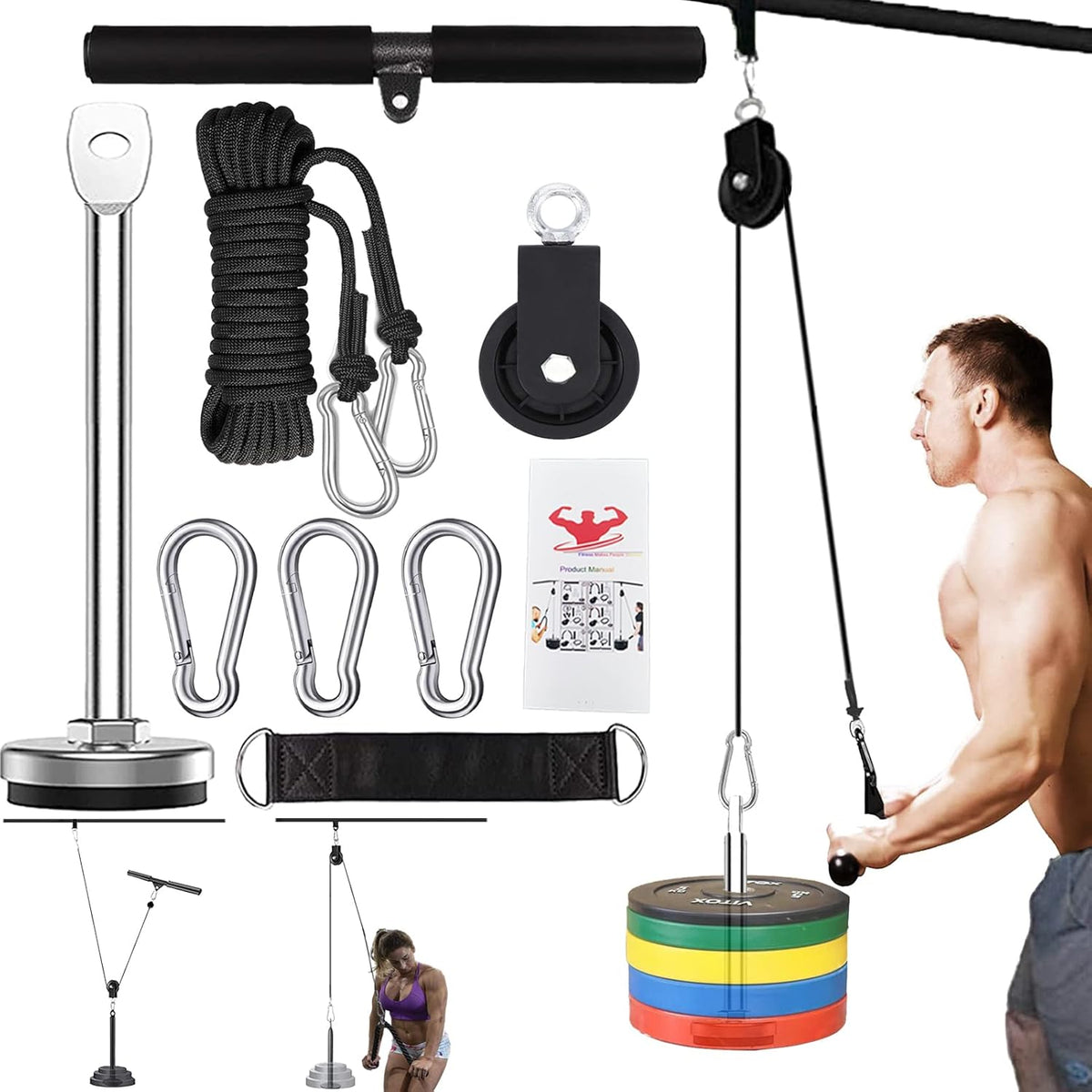 Weight Cable Pulley System Home Gym Equipment R813766