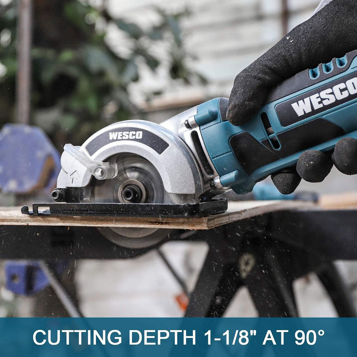 Cordless Mini Circular Saw with 2.0Ah Battery and Fast Charger W793