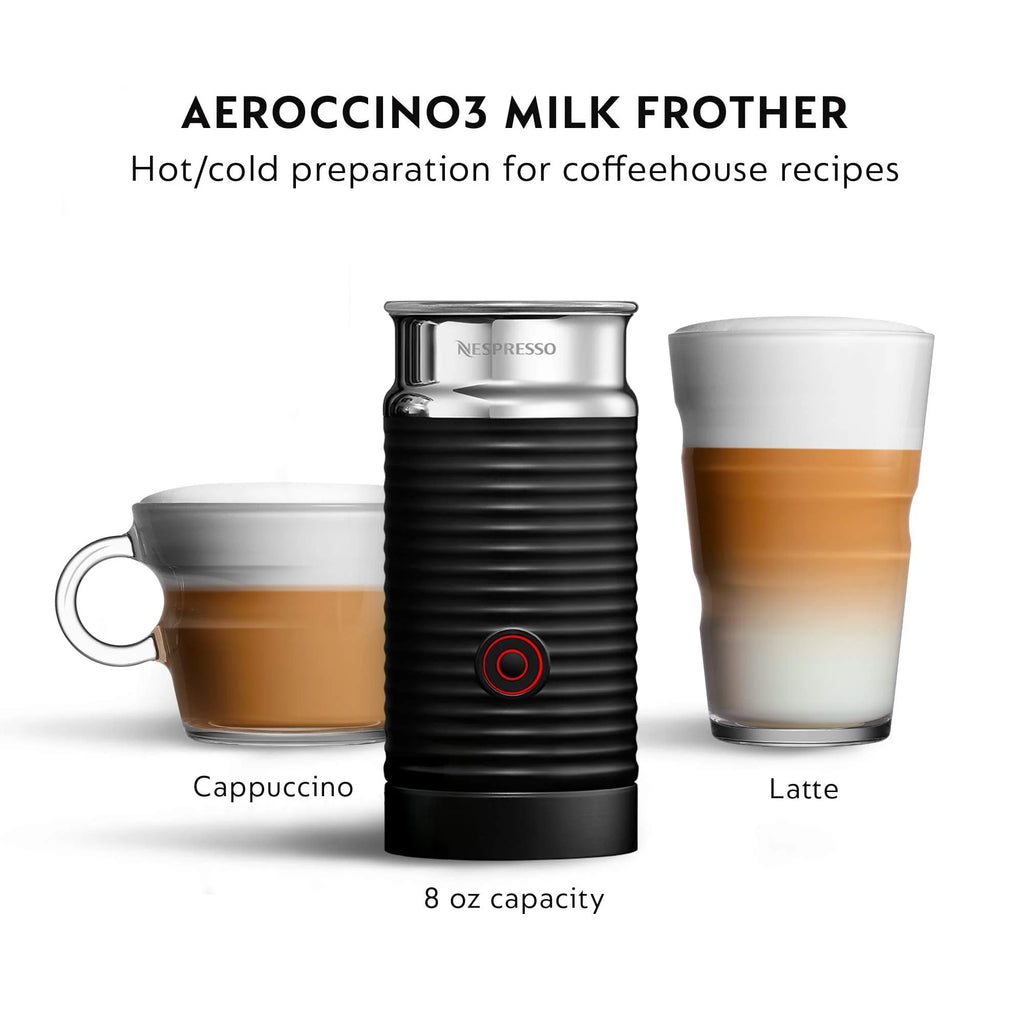Ink Black Coffee and Espresso Machine with Milk Frother J919