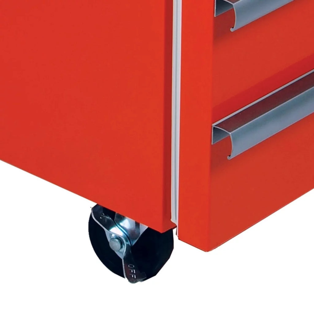 Red Compact Fridge with Built-in Tool Storage B659091