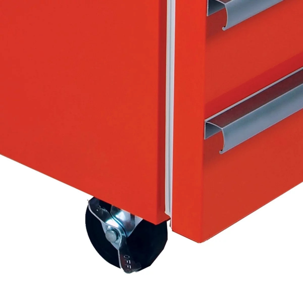 Red Compact Fridge with Built-in Tool Storage B659091