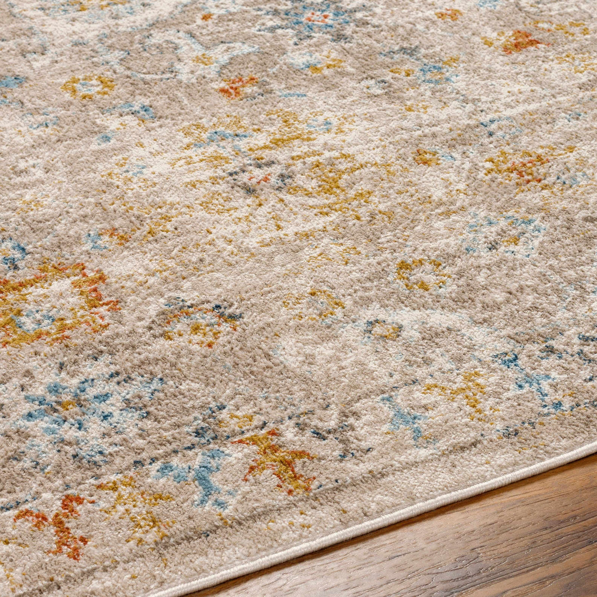 Brown Gray Beige Area Rug E565