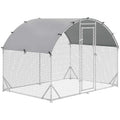 Metal Chicken Coop Walk-in Enclosure with Cover G485