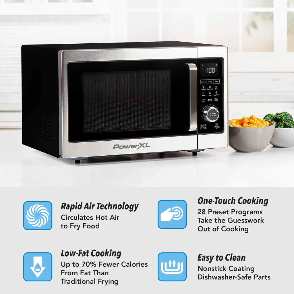 Stainless Steel Black Microwave Air Fryer N979293