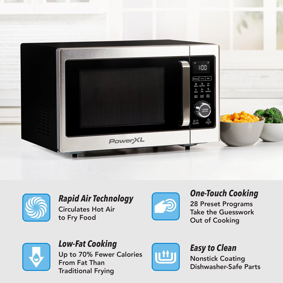 Stainless Steel Black Microwave Air Fryer N979293