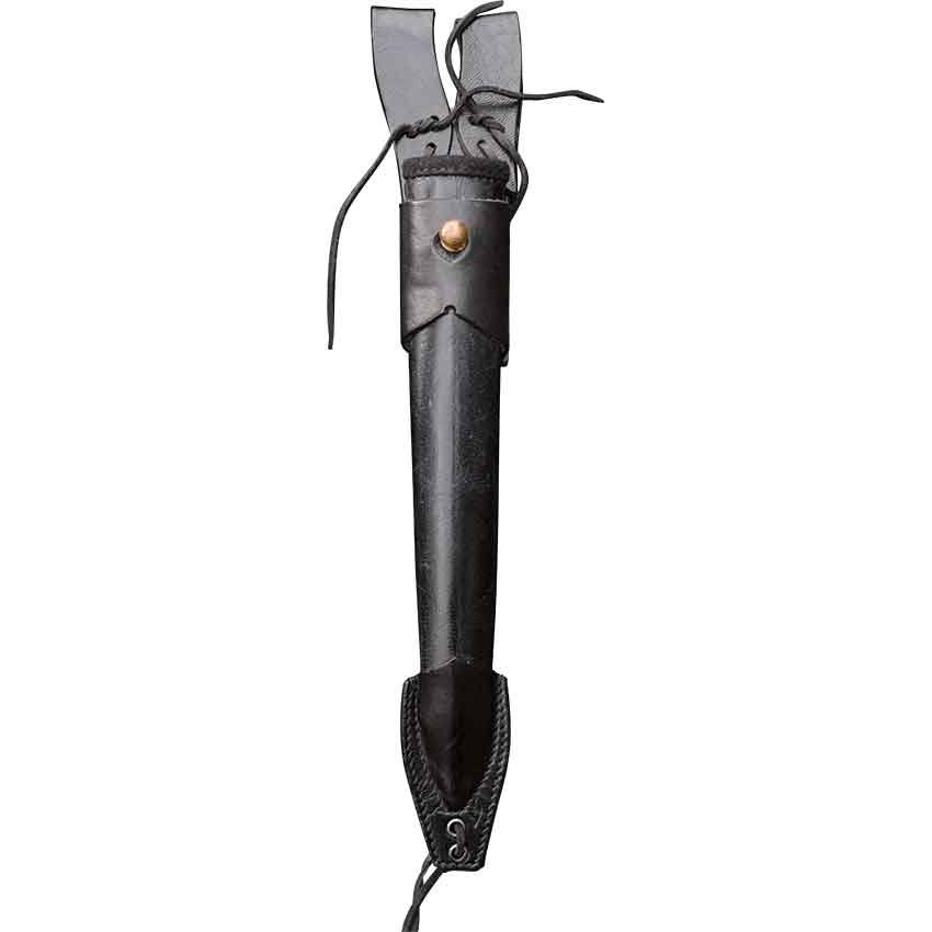 Black Leather Dagger Scabbard D996