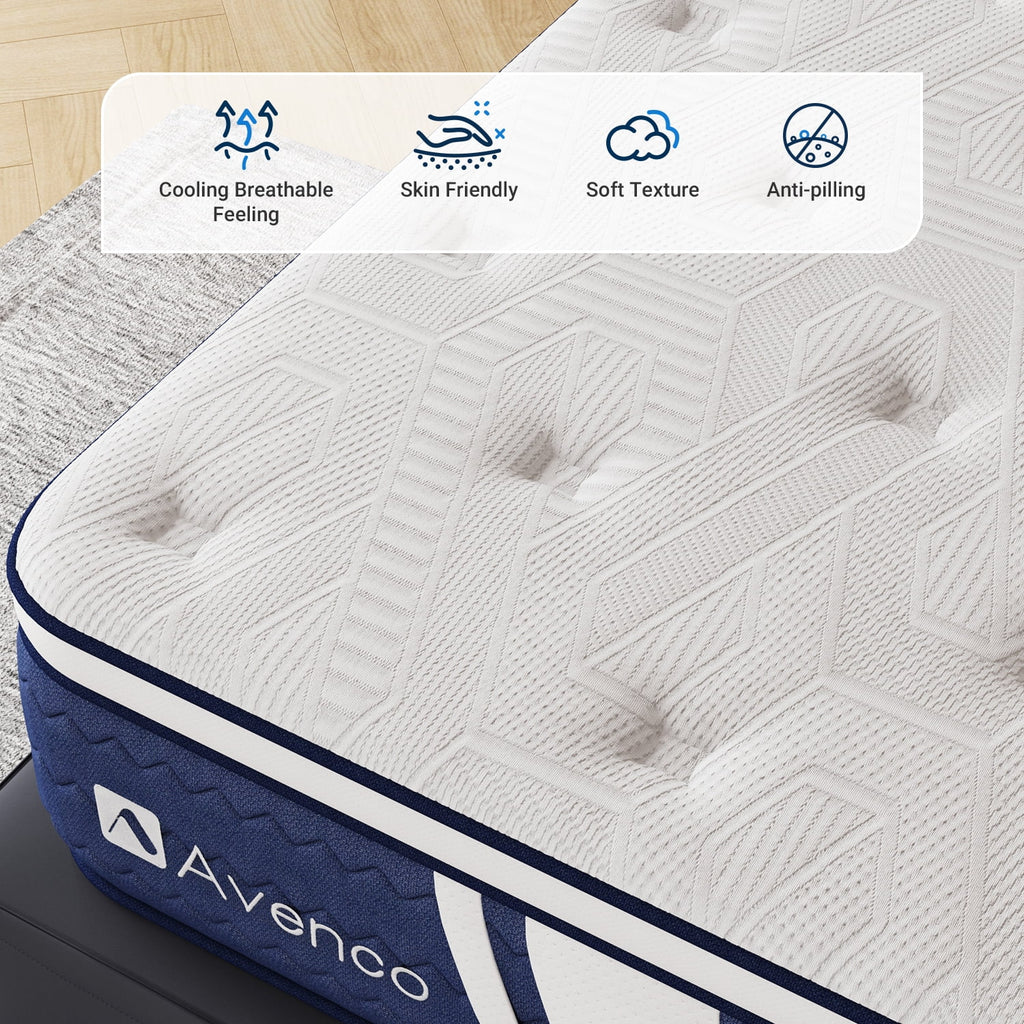 12" Gel Memory Foam and Pocket Spring Hybrid Queen Mattress F412570