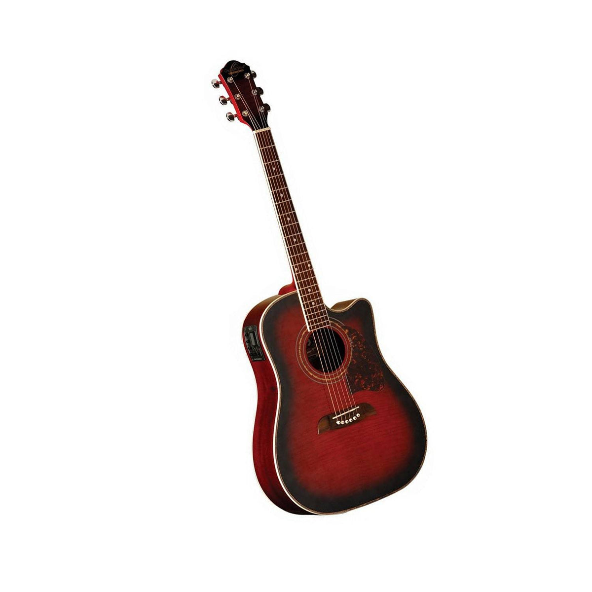 Flame Black Cherry Acoustic-Electric Guitar E586951