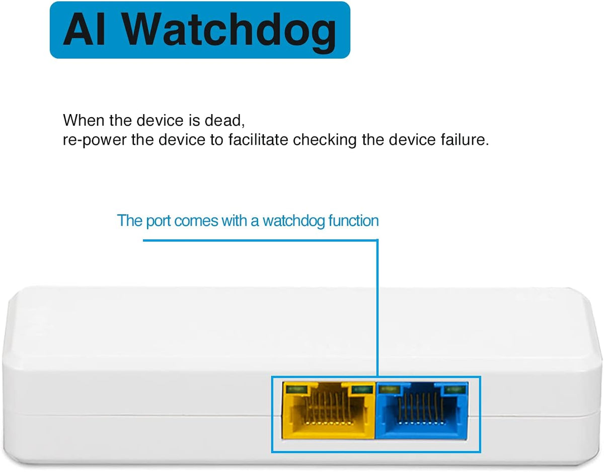 PoE Extend Switch, IEEE802.3af/at/bt, PoE++ BT Port 60W Output, Cascade 3-4 Times, Distance Extend 130M, Plug&Play Q24320