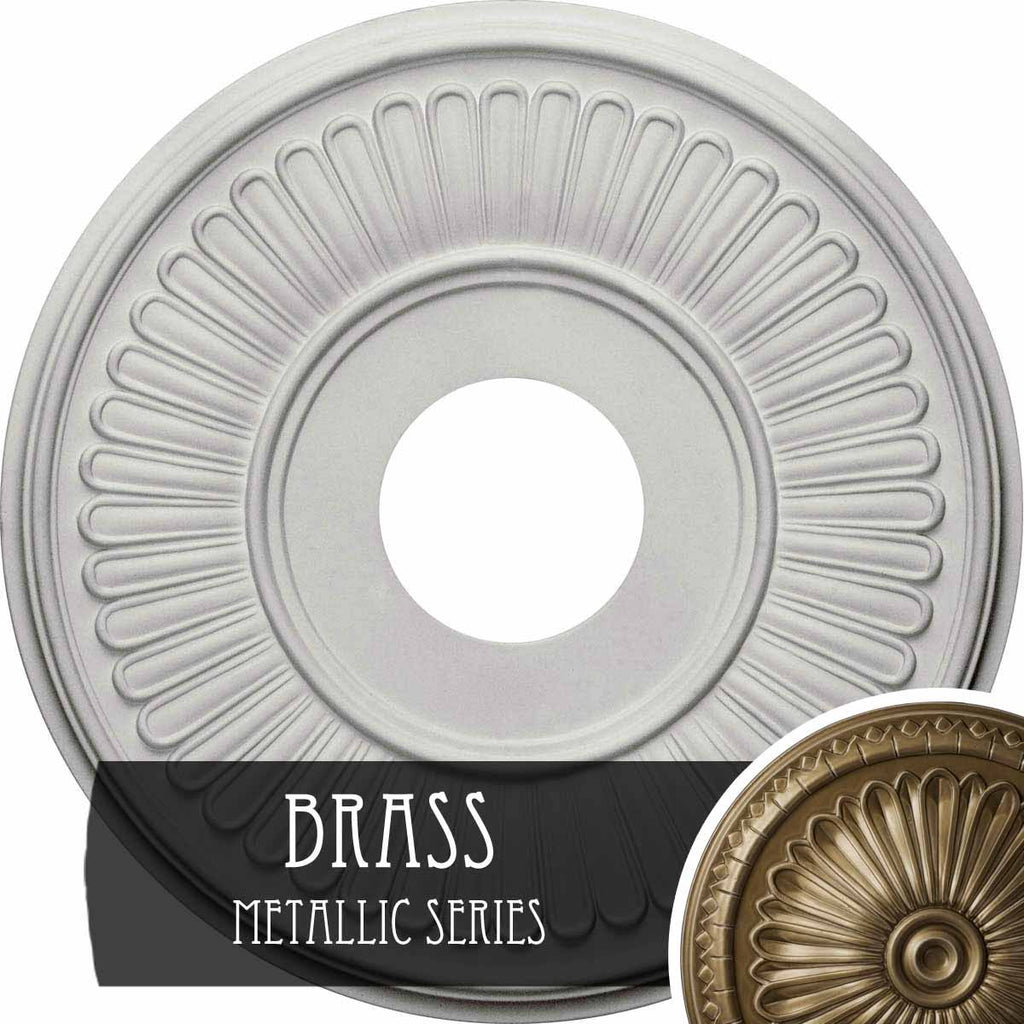 Berkshire Ceiling Medallion, Hand-Painted Brass A310128