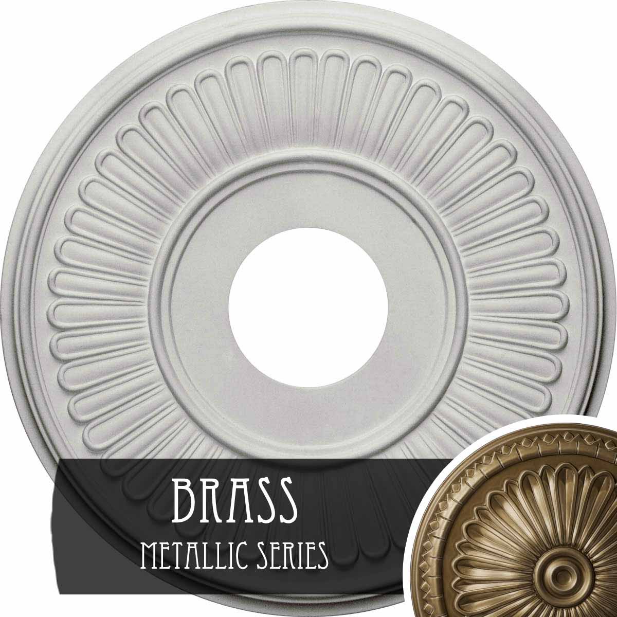 Berkshire Ceiling Medallion, Hand-Painted Brass A310128
