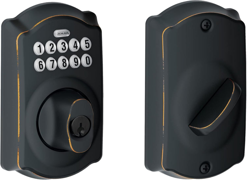 Keypad Deadbolt Electronic Keyless Entry Lock Bright Brass Q13807