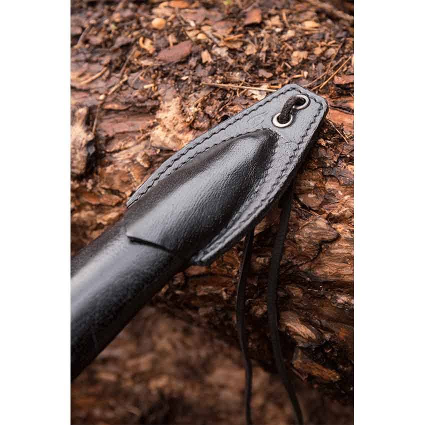 Black Leather Dagger Scabbard D996
