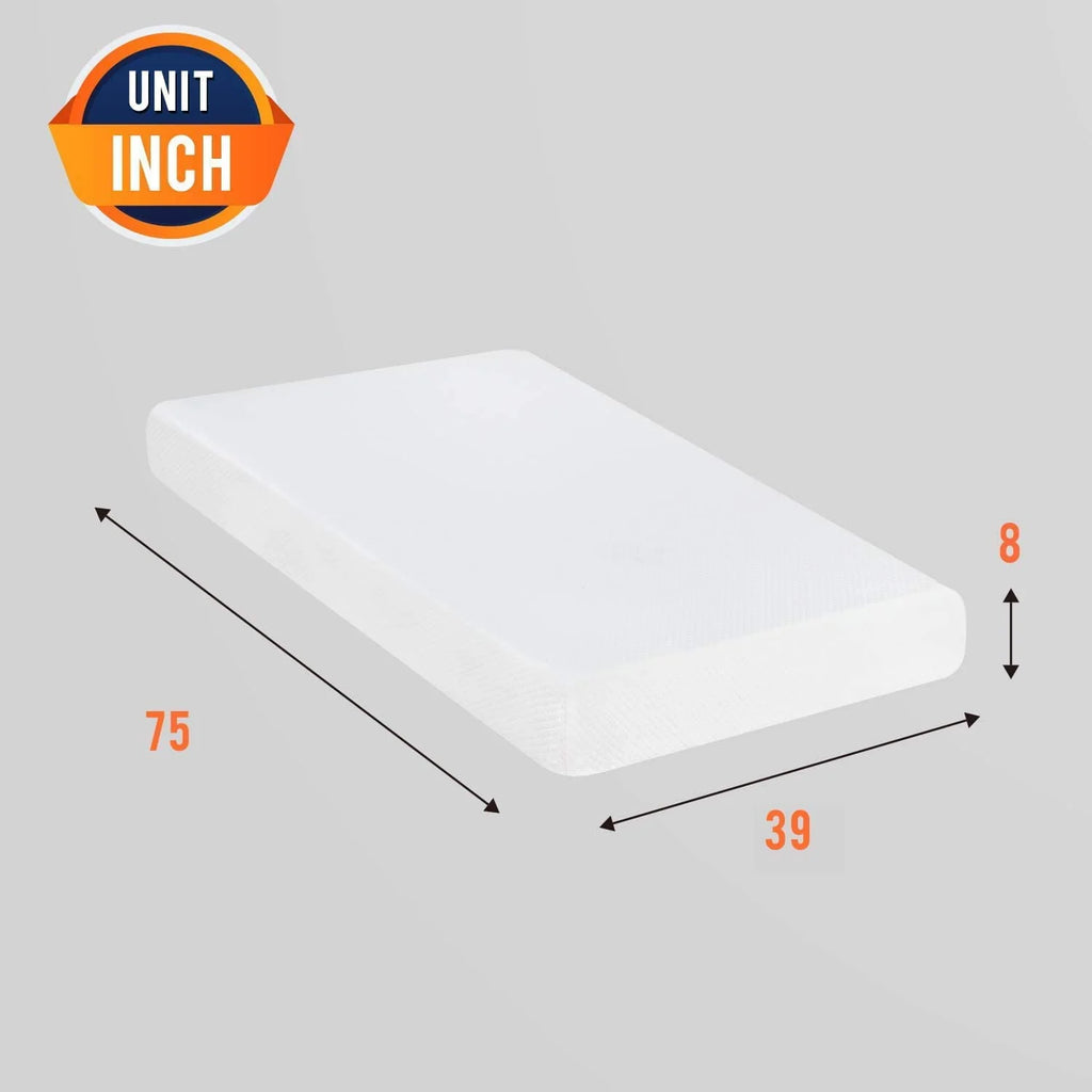 8 inch Twin Size Memory Foam Gel Mattress Q819313