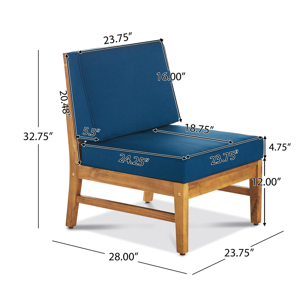 7-Piece Acacia Wood Outdoor Sofa Set W410