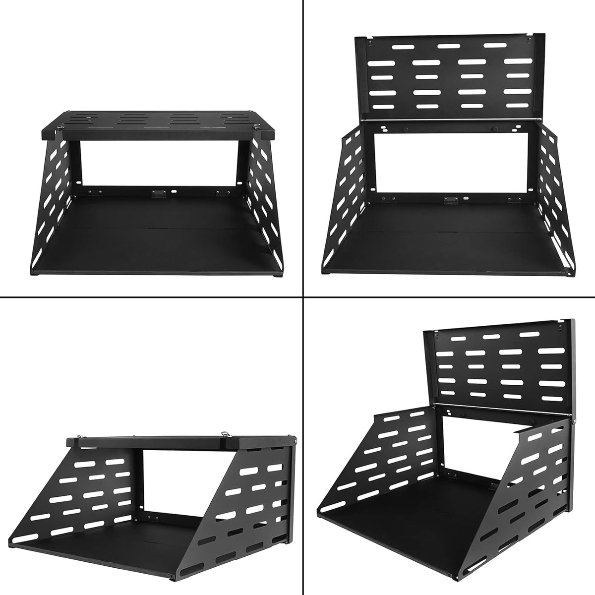 2-Tier Foldable Tailgate Table Camping Cargo Shelf Q4710