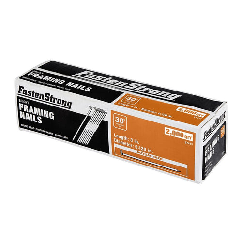 3 in. Bright Framing Nails, 2000 Pack U77262
