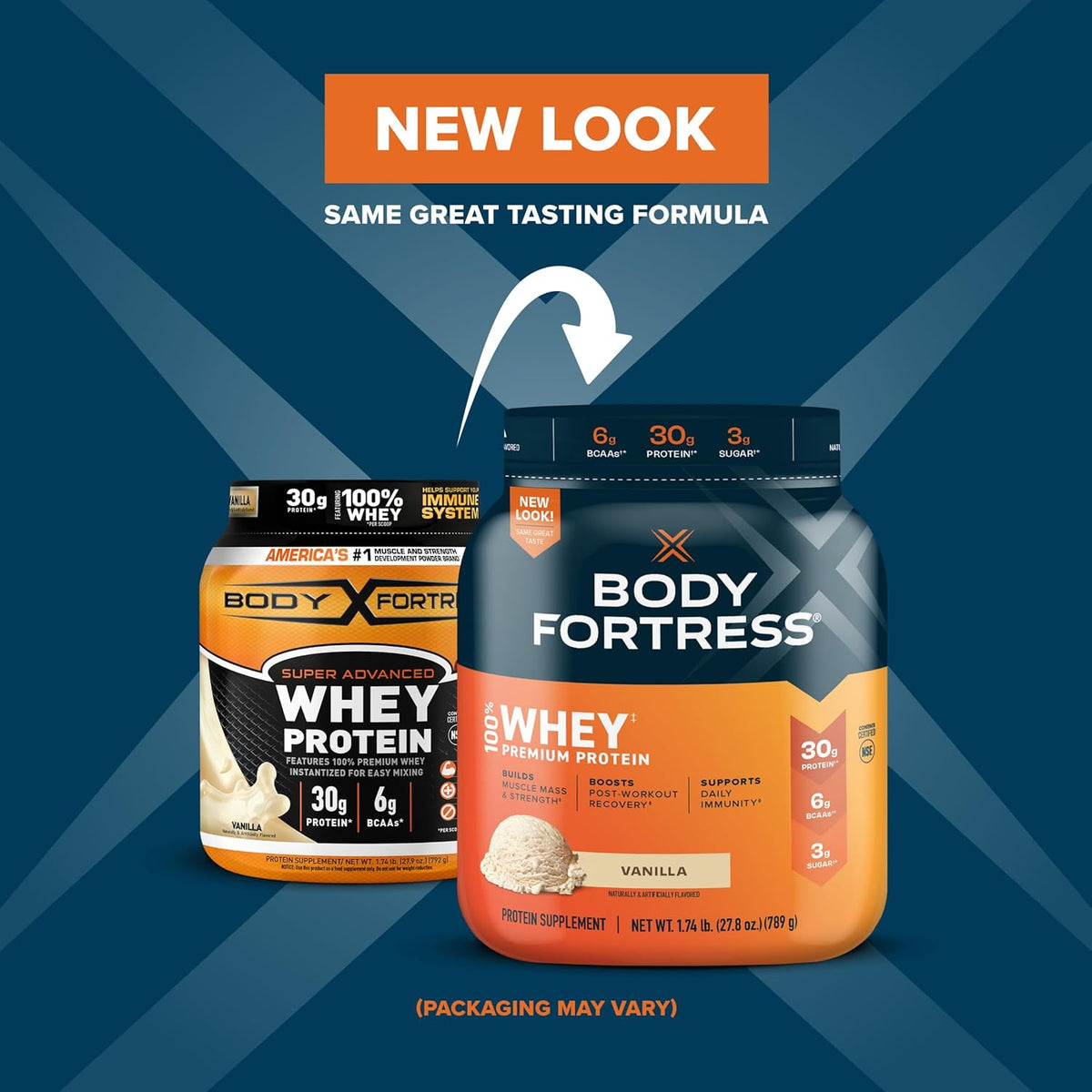 100% Whey Vanilla 1.74lbs & Whey Protein Vanilla Cream 1.8lbs A499