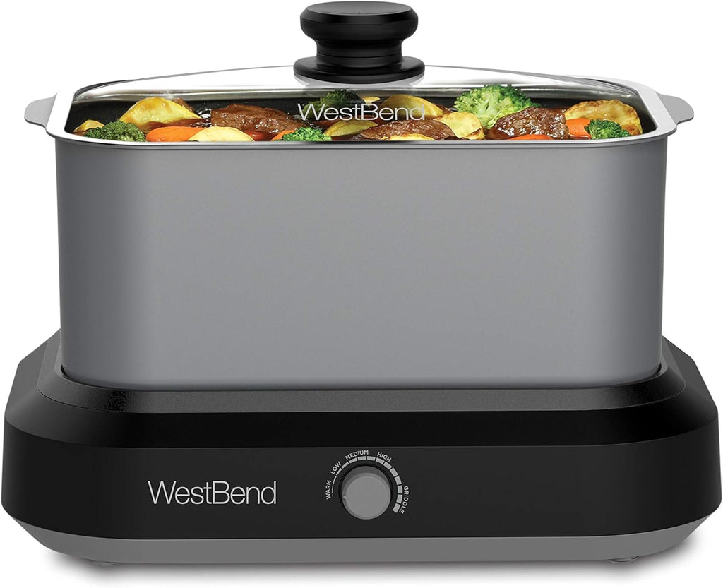 6-Quart Red Non-stick Slow Cooker N648249