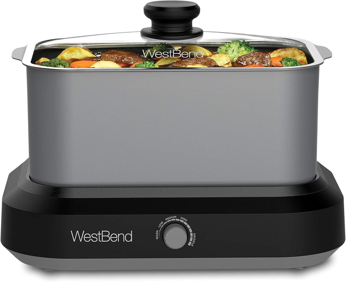 6-Quart Red Non-stick Slow Cooker N648249
