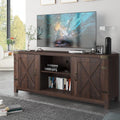Espresso 58 TV Stand with Storage Cabinet and 3-Tier Adjustable Shelves C951