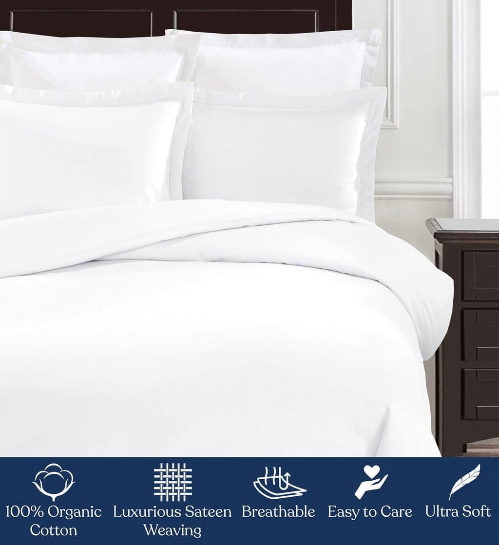 Euro Sham Pack of 2, 100% Organic Cotton, 400 Thread Count O1376