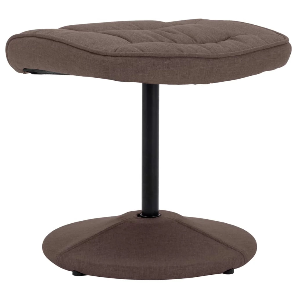 Brown Fabric Swivel Recliner with Ottoman F382072