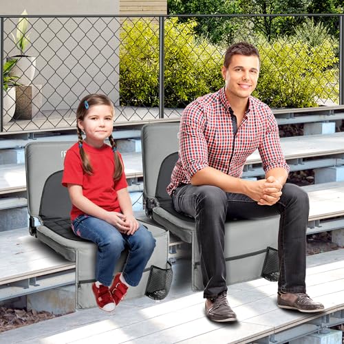 Folding Stadium Chair with Back Support and Cup Holder O3467