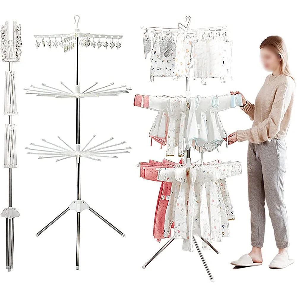 360 °Rotation Tripod Drying Rack Laundry Hanger N644012