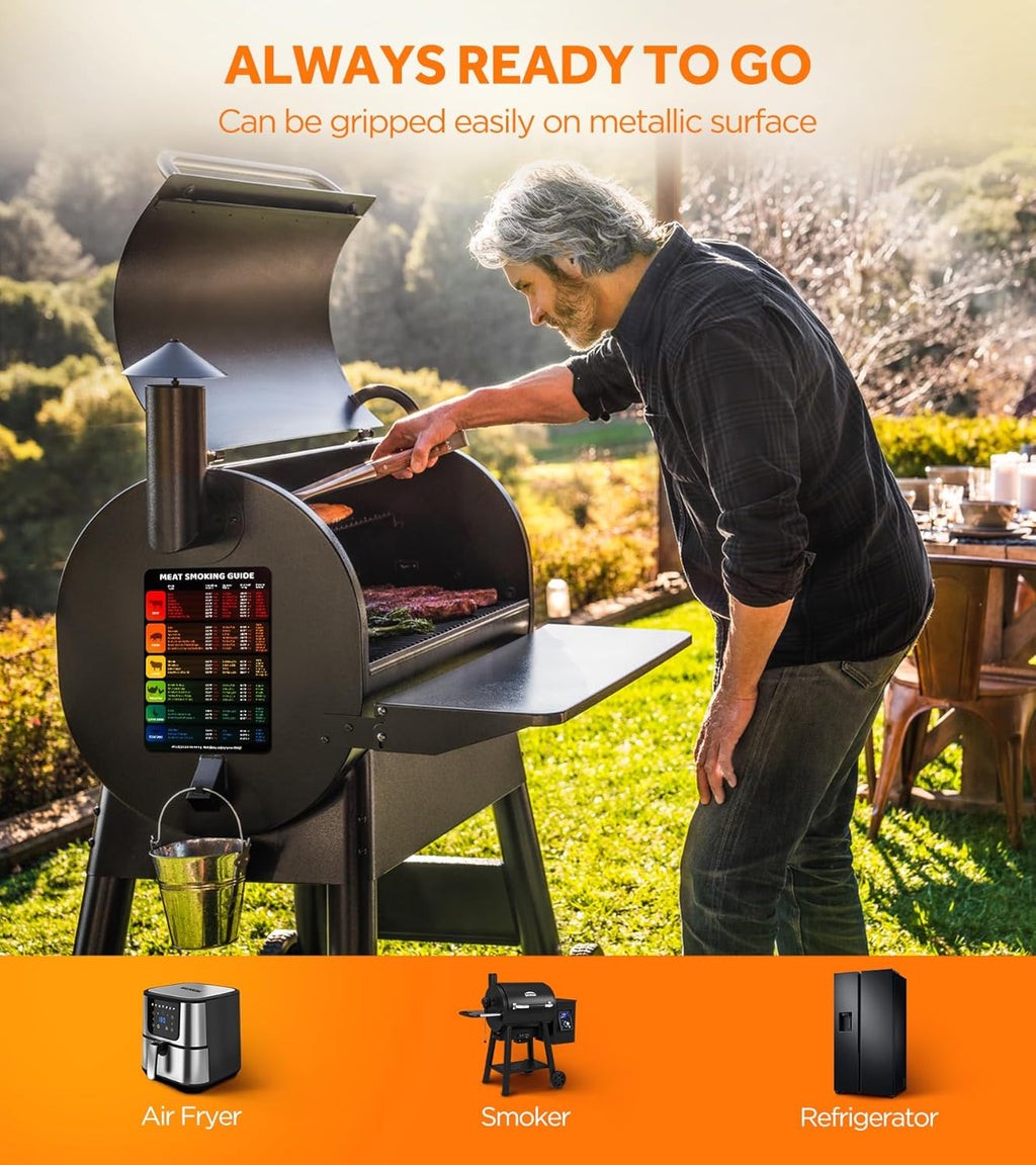 2-in-1 Magnetic Meat Smoking Guide & Air Frying Guide C8257