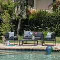 4 Piece Outdoor Aluminum Chat Set U976448