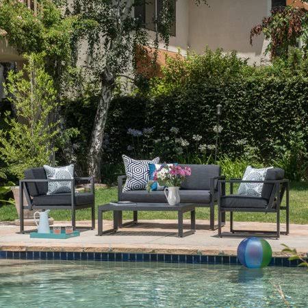 4 Piece Outdoor Aluminum Chat Set U976448