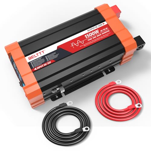 2000W Pure Sine Wave Power Inverter 12V to 120V AC with Dual AC and USB R511