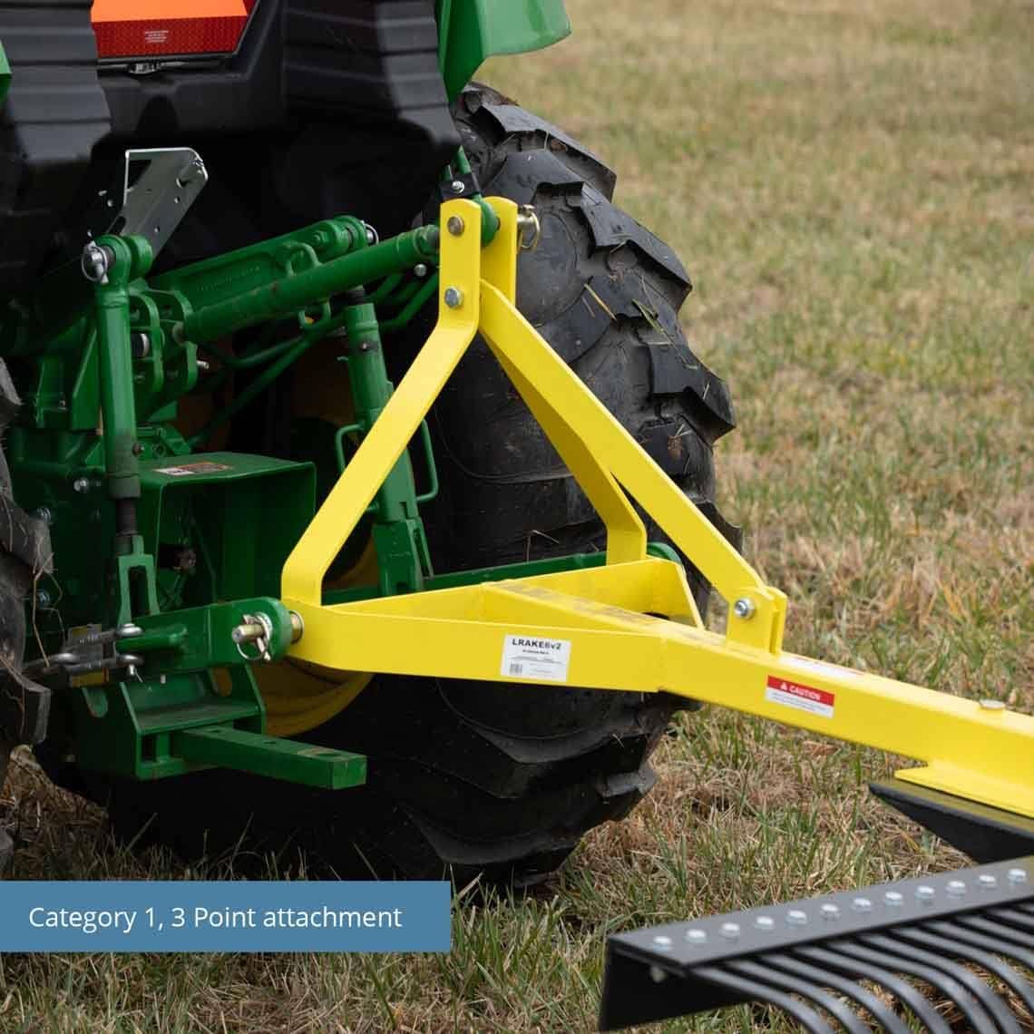 6 Landscape Rake for Compact Tractors W1459