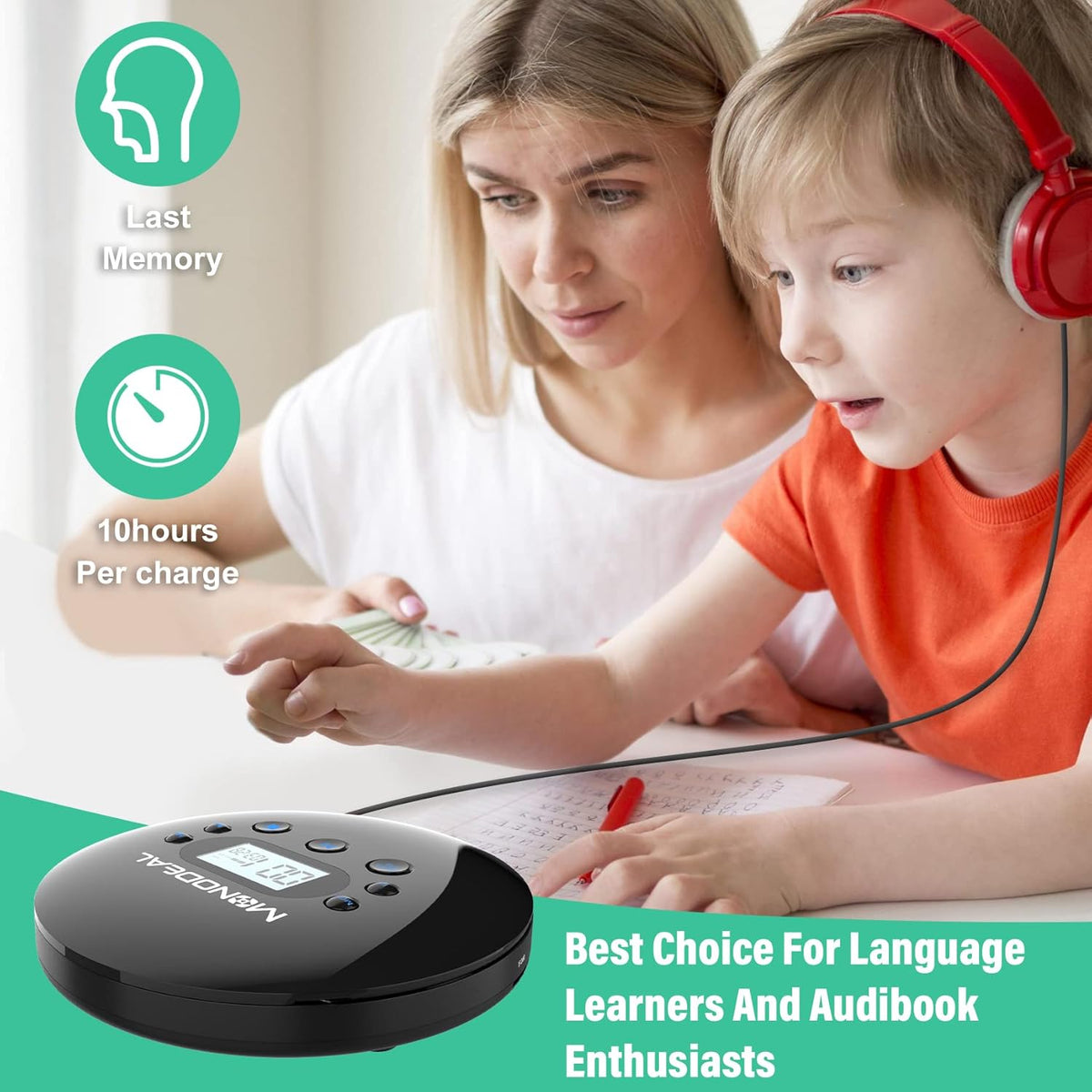 Portable CD Player with FM Transmitter E834383
