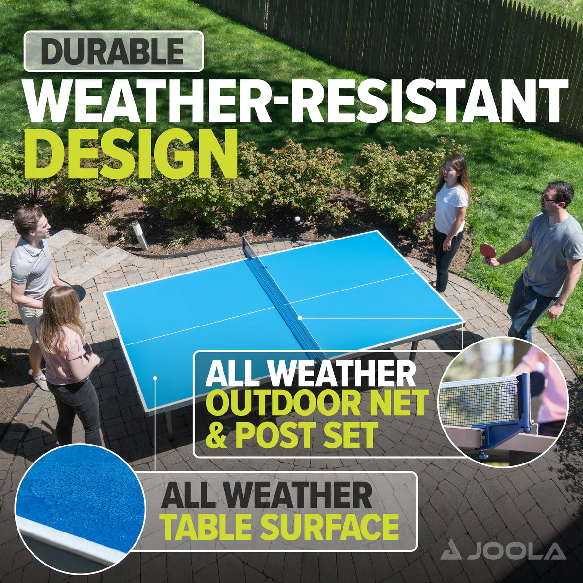 Blue Table Tennis Table with Net Set X991