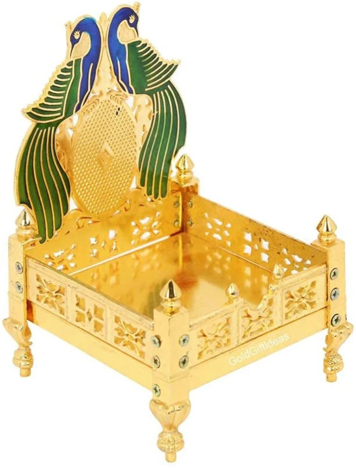 Metal Peacock Design Singhasan (Pack of 5) O6275