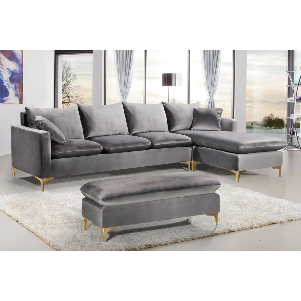 Black Velvet Reversible Sectional X23974
