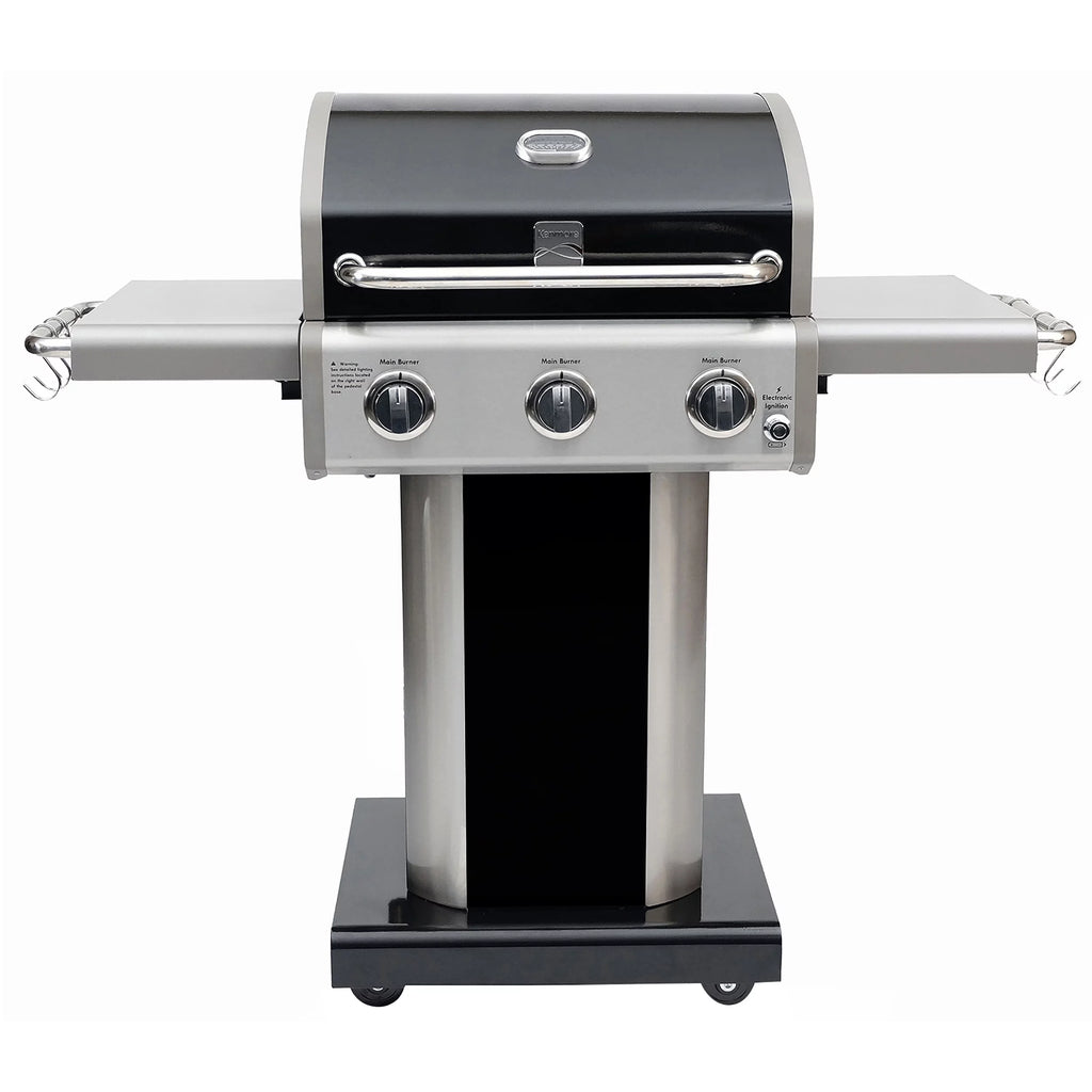 3-Burner Propane Gas Grill with Foldable Side Tables L5509