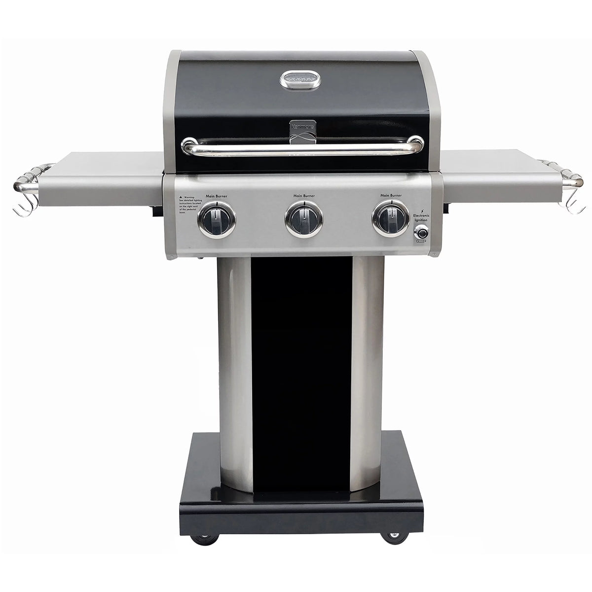 3-Burner Propane Gas Grill with Foldable Side Tables L5509
