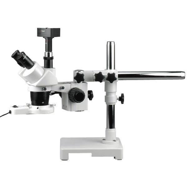 20X 40x Stereo Boom Microscope with Fluorescent Light and 5MP Camera Z9166