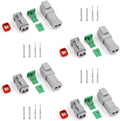 2 Pin DT Connector Kit Waterproof Electrical Connectors Solid Contacts Heavy Duty 16-20 AWG 4Pcs A655214