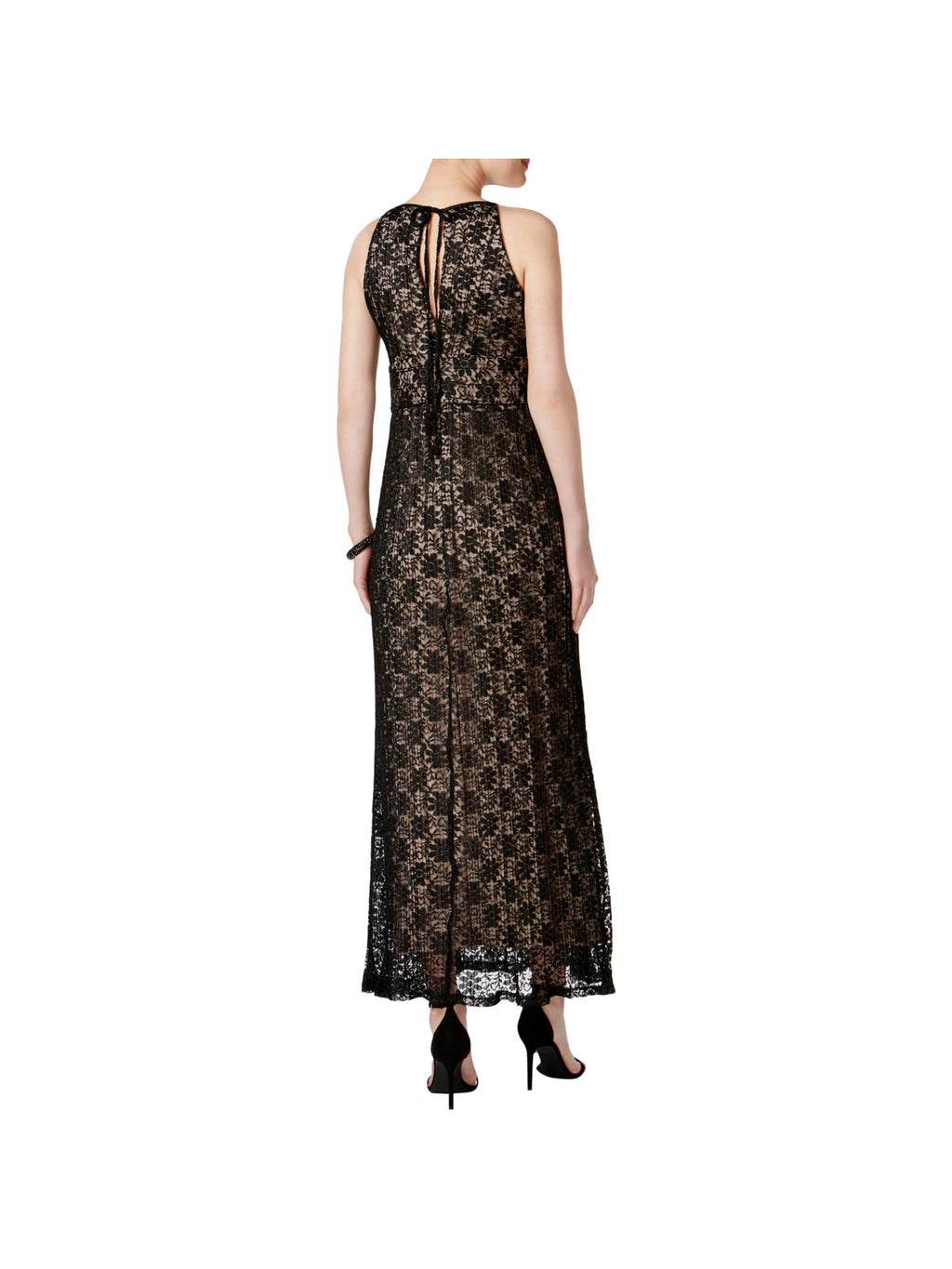 Lace Halter Evening Dress V72513