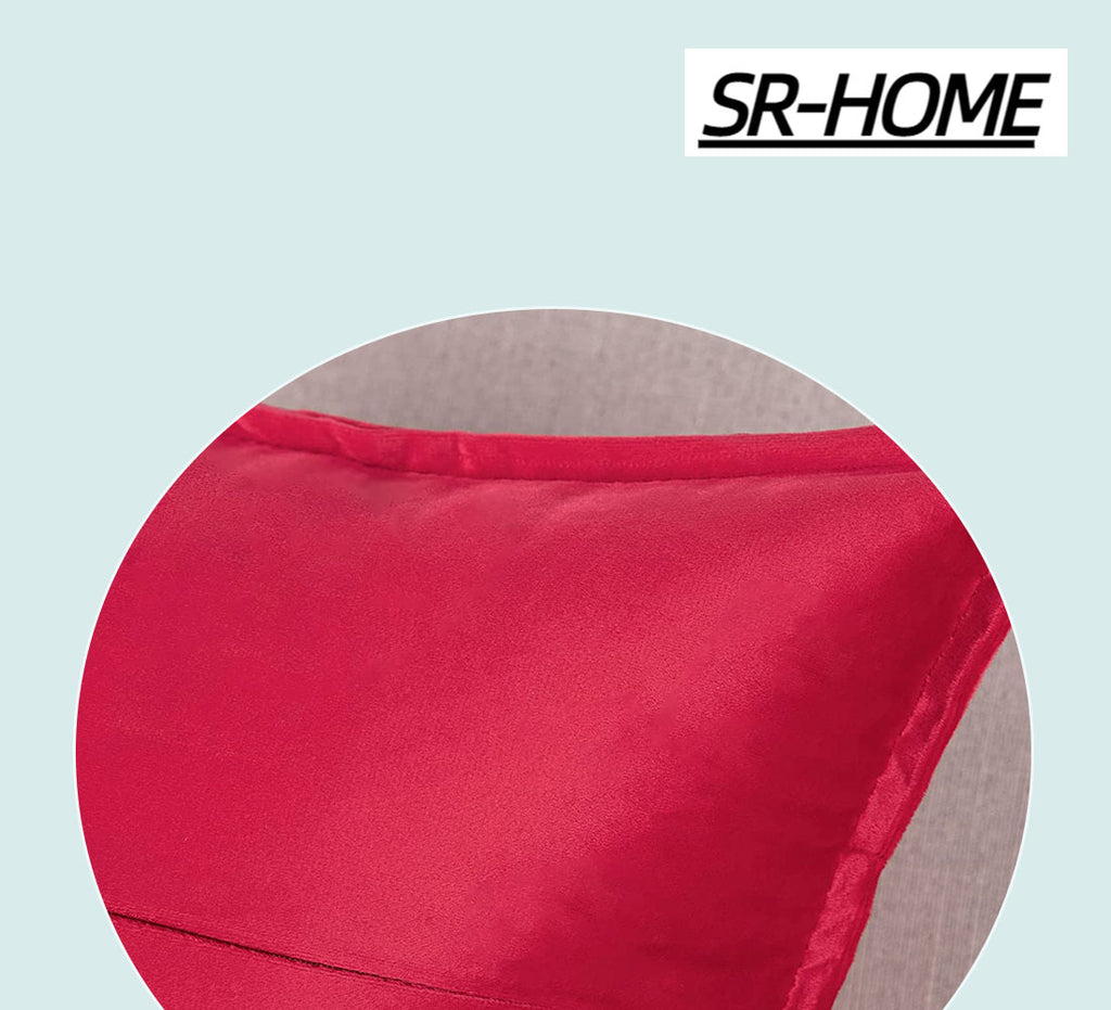 Set of 2 Velvet Decorative Throw Pillow Covers Square with Fringe Cushion Case T359