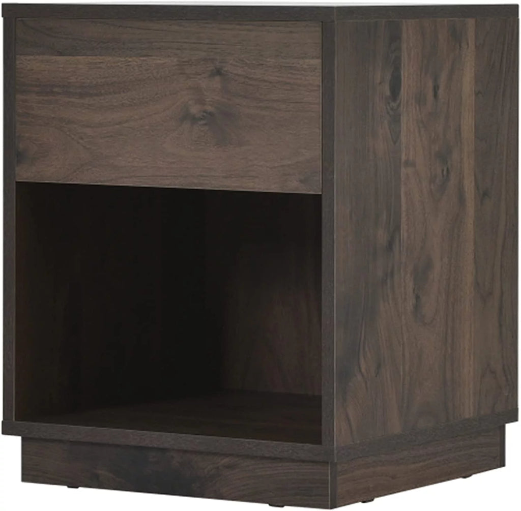 Mid-Century Modern Wooden Nightstand with One Drawer A443