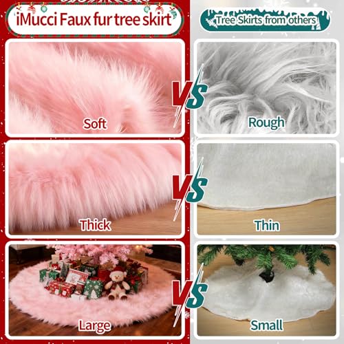 36 inch White Plush Velvet Tree Skirt O484
