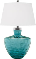 Turquoise Dimpled Glass Table Lamp F66500