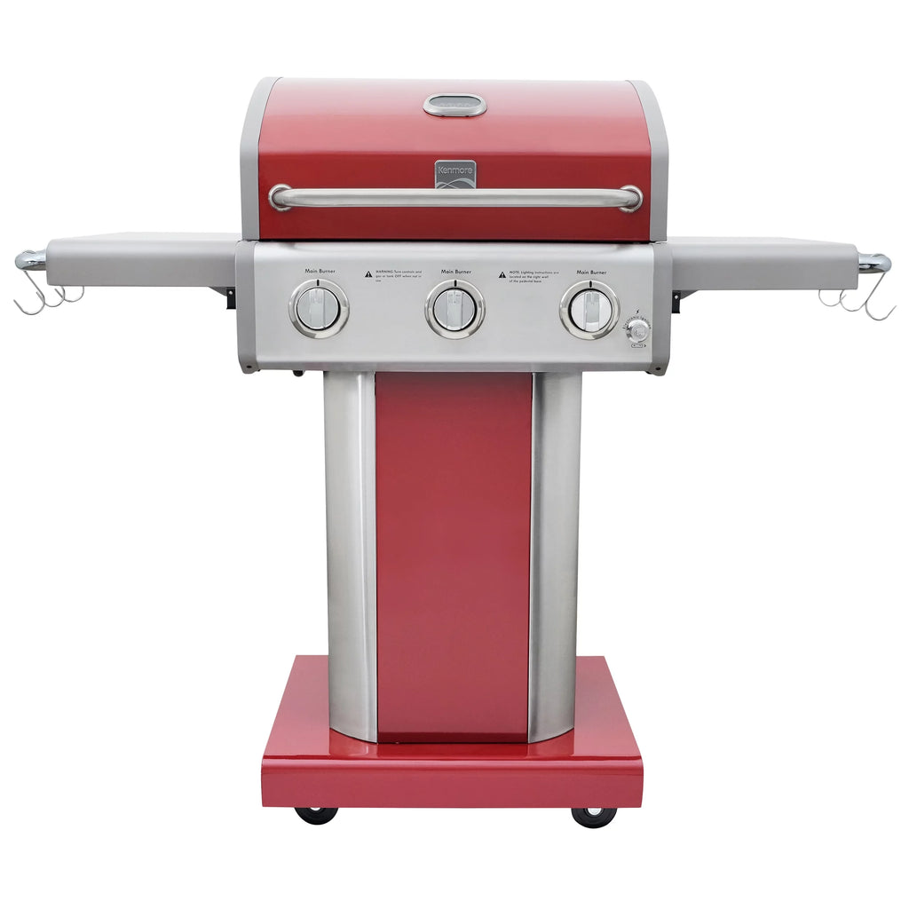 3-Burner Propane Gas Grill with Foldable Side Tables L5509