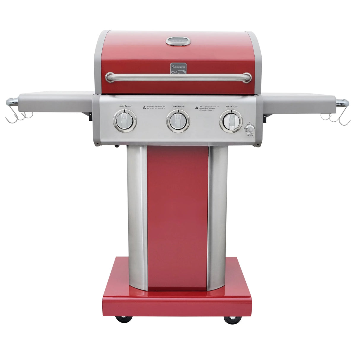 3-Burner Propane Gas Grill with Foldable Side Tables L5509