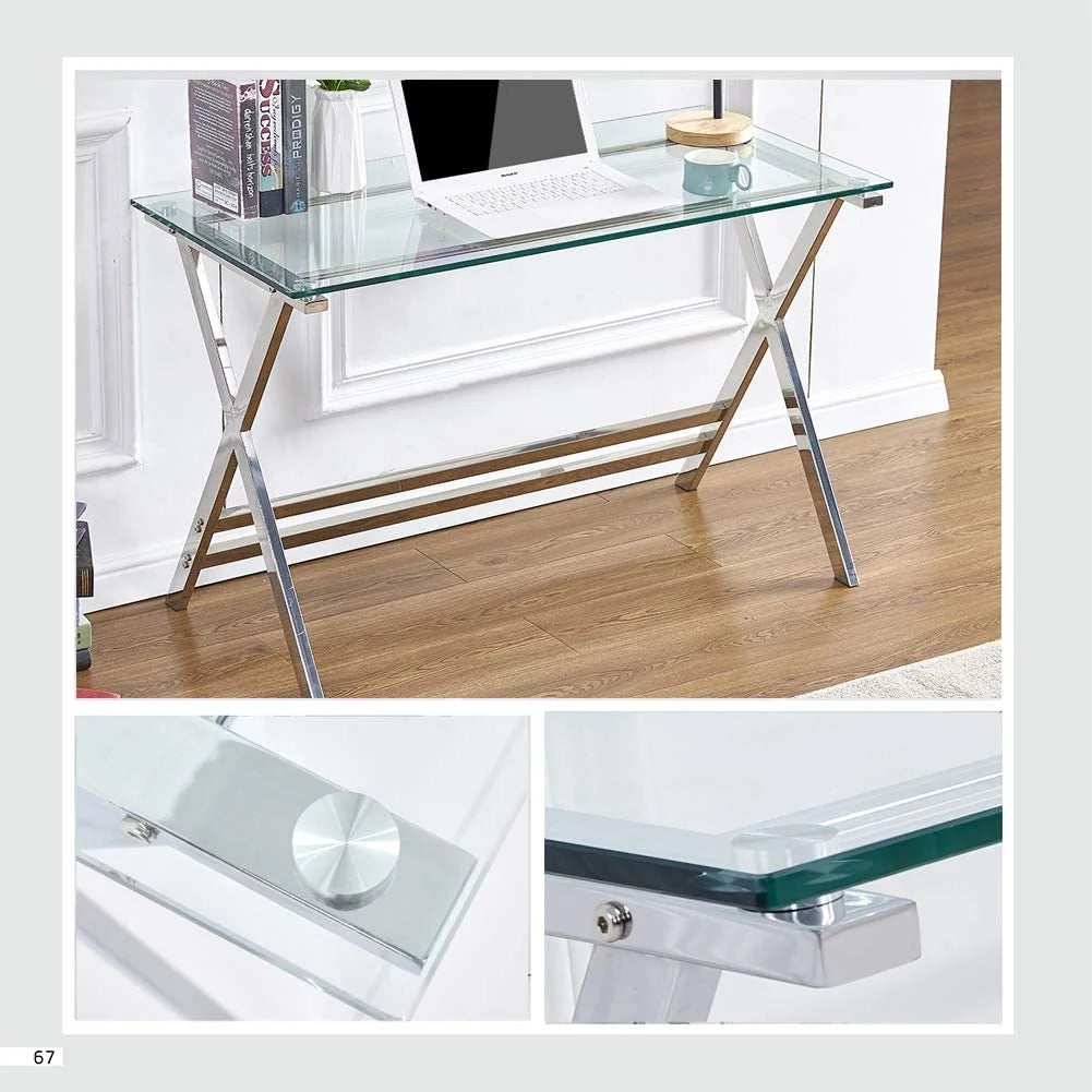 Tempered Glass Computer Desk V5319